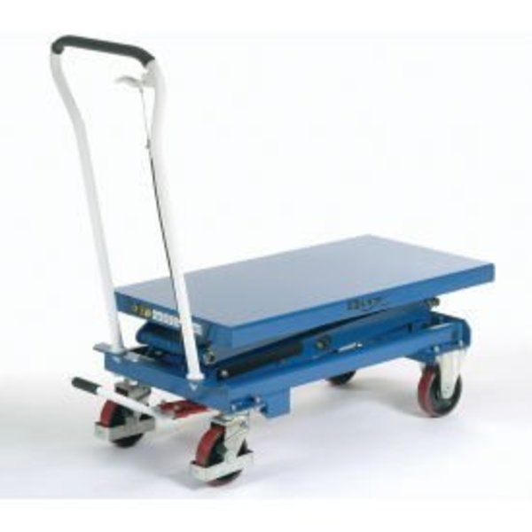 Global Equipment Mobile Double Scissor Lift Table, 39" x 20" Platform, 660 Lb. Capacity BS30D